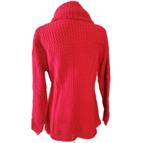 NIUBIA Red Turtleneck Oversized Sweater Sz S - Picture 5 of 7